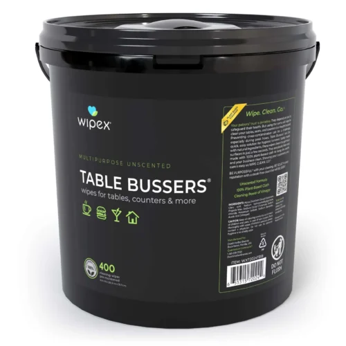 Wipex Table Bussers – Natural Unscented Table & Counter Cleaning Wipes for Restaurants, Schools, Households