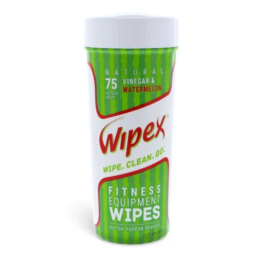 Wipex Natural Fitness Equipment Wipes for Personal Use, Vinegar & Watermelon, 75ct